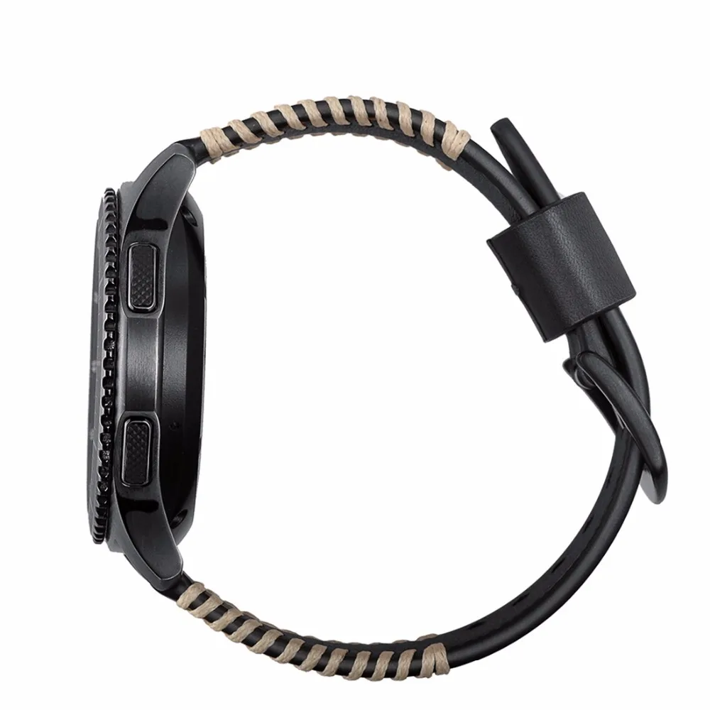 OSRUI ремешок из натуральной кожи для samsung gear S3 Frontier/классический ремешок для шитья сменный Браслет 22 мм ремешок для часов