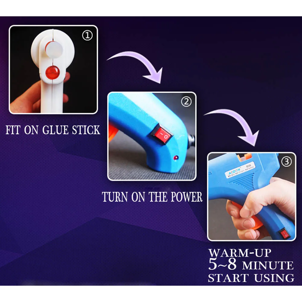 Клеевой пистолет KC1278 Профессиональный клеевой с регулируемой температурой 100/120