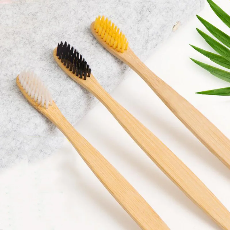 Экологически дерево Зубная щётка Bamboo мягкая Fibre деревянной ручкой низким уровнем