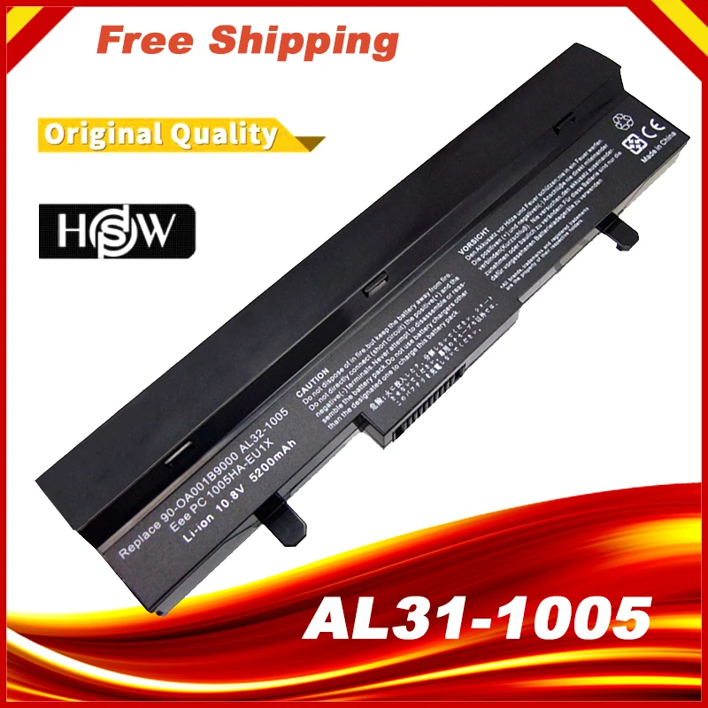 Аккумулятор 4400 мАч для Asus Eee PC 1001 1001HA 1001P 1001PQ 1001PX 1005 1005PX 1005H 1005HA 1005P 1005PE 1005PR AL31 AL32