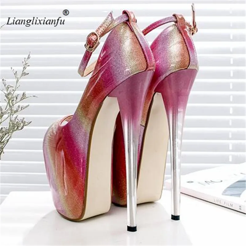 Женские туфли на шпильках 19 см большие размеры: 34 49 50|thin heels|sexy stilettobuckle shoes |
