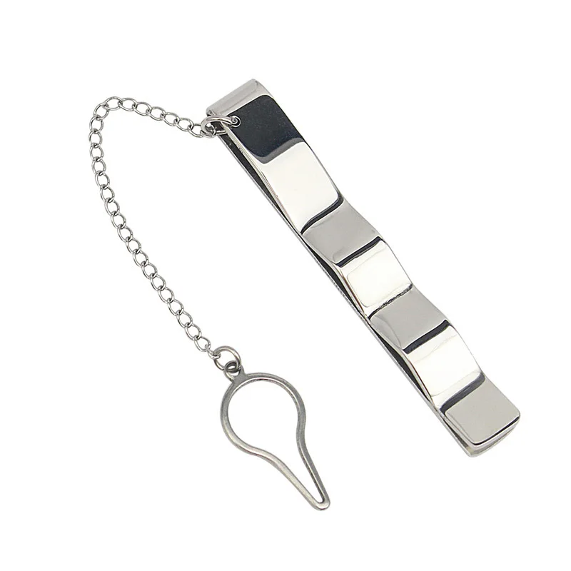 Модная мужская просто зажим для галстука Classic Silver/золото Цвет Для мужчин Бизнес