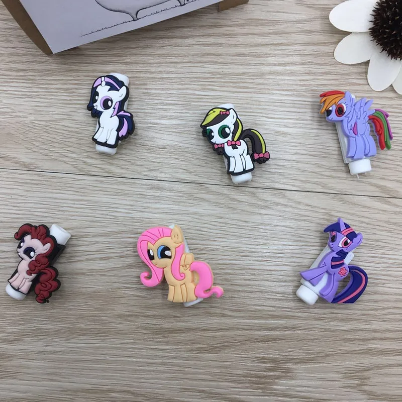 100 шт мультфильм USB зарядное устройство кабель протектор для кабеля наушников iphone