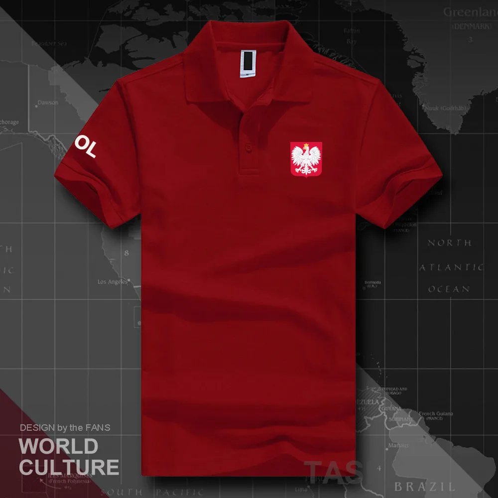 РП пол футболки поло для мужчин с коротким рукавом белый печатных брендов страны