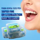 Панда зубная нить уф стерилизация индивидуальные упаковки 6 Чехол 300 пакет отличные палочки для зубочистки для чистки межзубных пространств