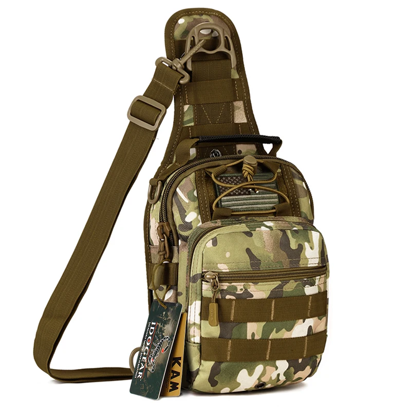 Multicam IDOGEAR Тактический Слинг сумки пакет небольшой EDC Molle открытый Ровер слинг рюкзак Водонепроницаемый грудь рюкзаки четыре способа Сумка BG3505 - Цвет: Multicam