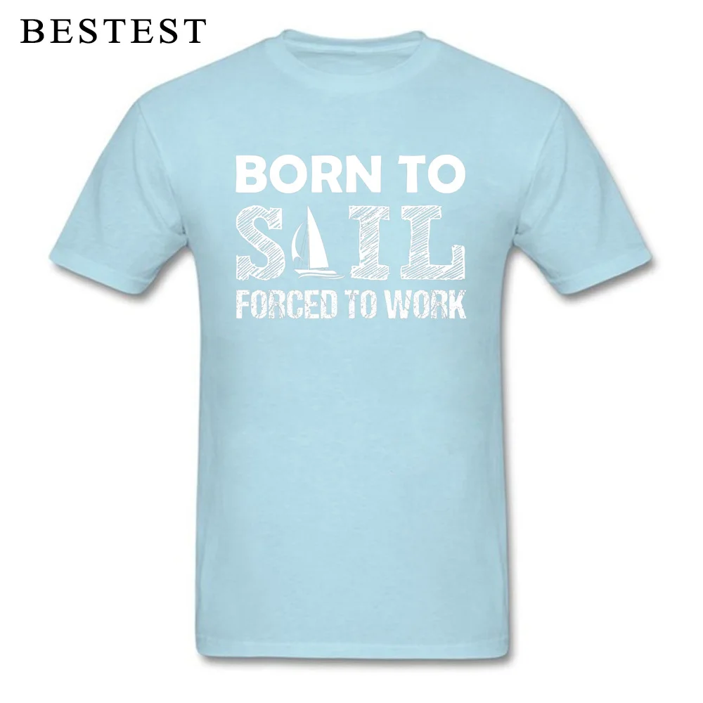 Мужская футболка с надписью Born To Sail Force Work черная надписью|Мужские футболки| |