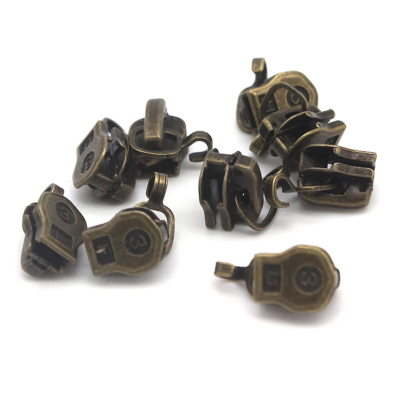 Винтажная металлическая головка на молнии DONYAMY 20 шт. 3 # слайдер для багажа