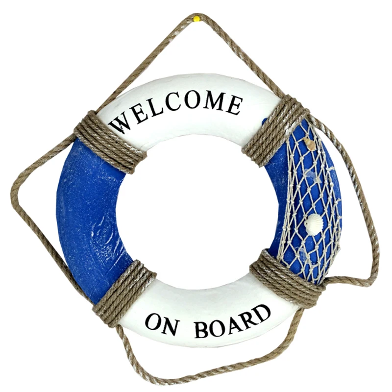 WSHYUFEI деревянная/полимерная морская рыболовная сеть для руля в пляжном стиле