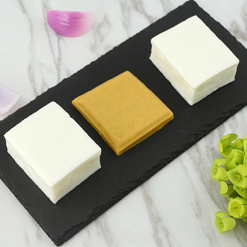 

TB040 Simulation tofu dried tofu props, plastic food model toys.fake tofu