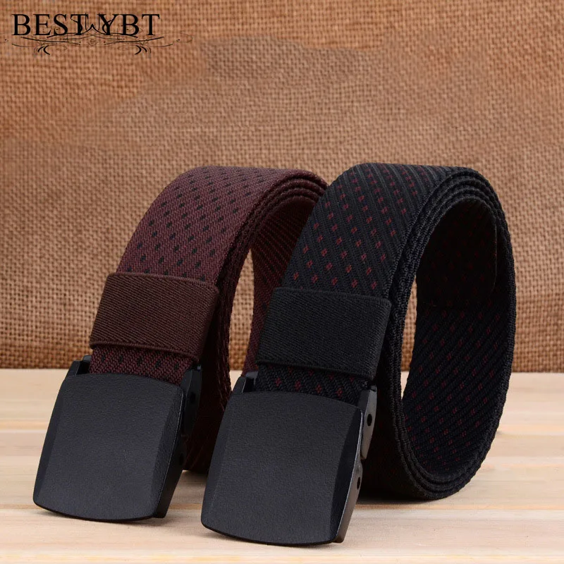 

Best YBT Unisex Belt Nylon Plastic Press buckle Women Belt Cowboy Outdoor Sports High Quality Hot Selling comfortable Men Belt