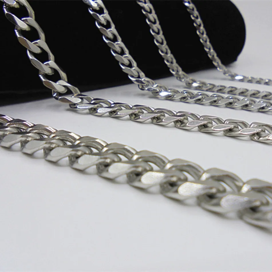 4/5/7/8/9Men's Stainless Steel Silver Curb Cuban Mens Boys Necklace Chain Gift Jewelry | Украшения и аксессуары