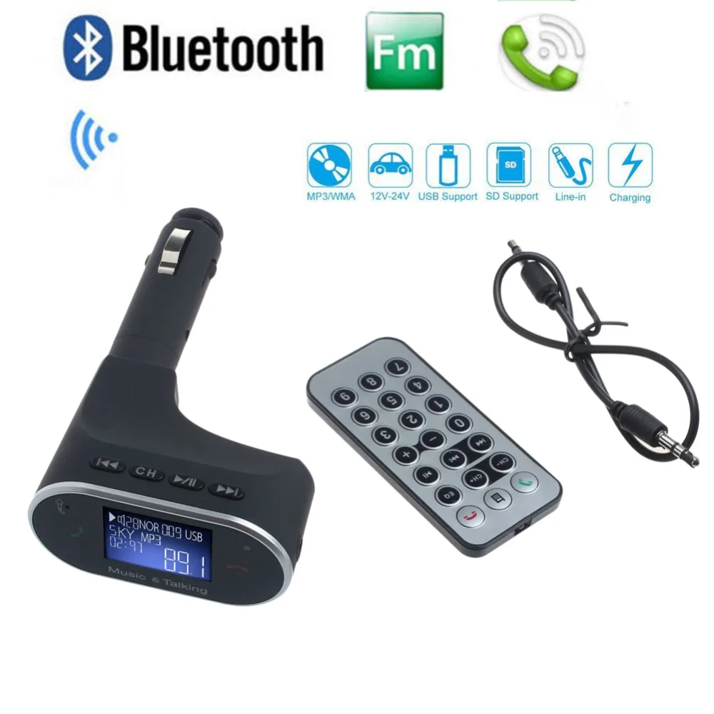 Беспроводной Fm трансмиттер с ЖК дисплеем и поддержкой Bluetooth|radio adapter|bluetooth fm transmitter
