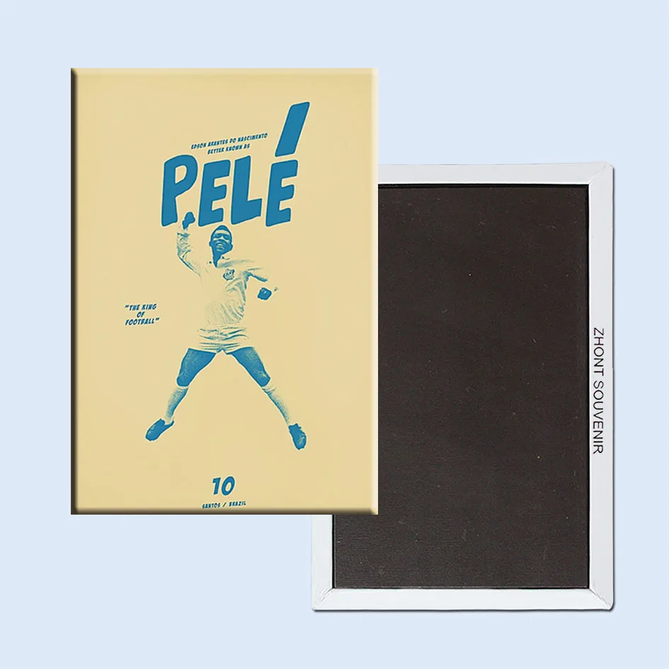 Винтажный Ретро постер Король футбола Бразилия Футбол Pele Memorabilia магниты на