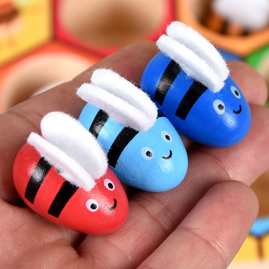 Деревянные игрушки Hive Montessori детские пчелы зажим для сбора памяти обучение