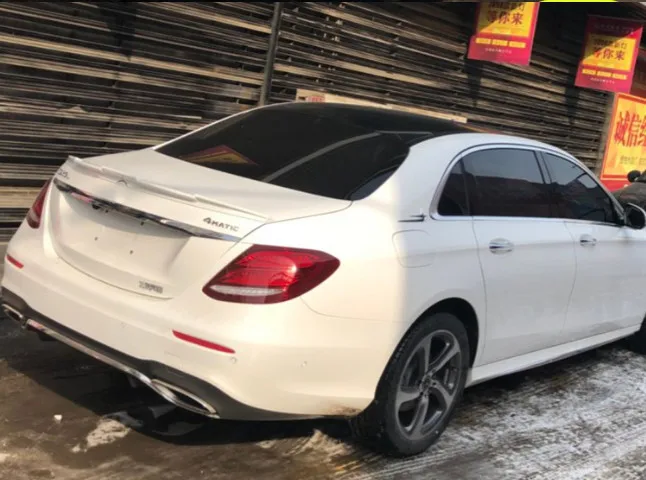 For Benz E class W213 Spoiler ABS Material Car Rear Wing Primer paint Color trunk E320L E260L E300L 2016-2018 | Автомобили и