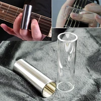 stainless steel glass slide guitar finger sliders electric guitar pick tube knuckle guitar accessories guitar finger sliders