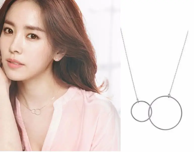 Модное женское украшение SMJEL ожерелья-Чокеры с двойными кругами и подвесками в