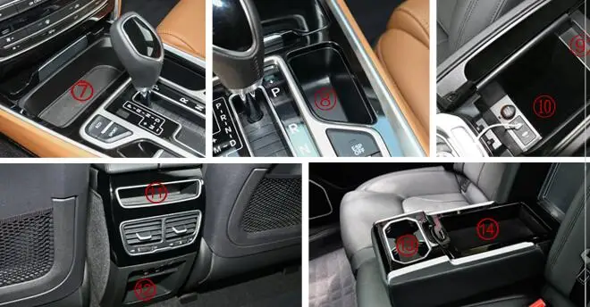 

Car Anti-Dirty Pad Door Groove Gate Slot Cup Armrest Storage Pad Anti-Slip Mat For Geely Emgrand GT 2017