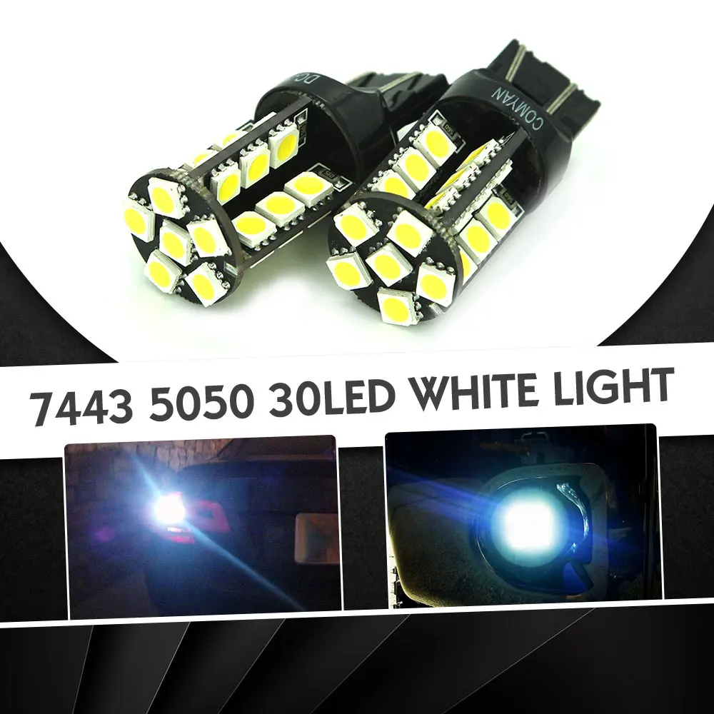 JGUAT 1 шт. Canbus 7443 30 SMD светодиодный 5050 W21/5 Вт 5 автомобильная лампа задний стоп-сигнал