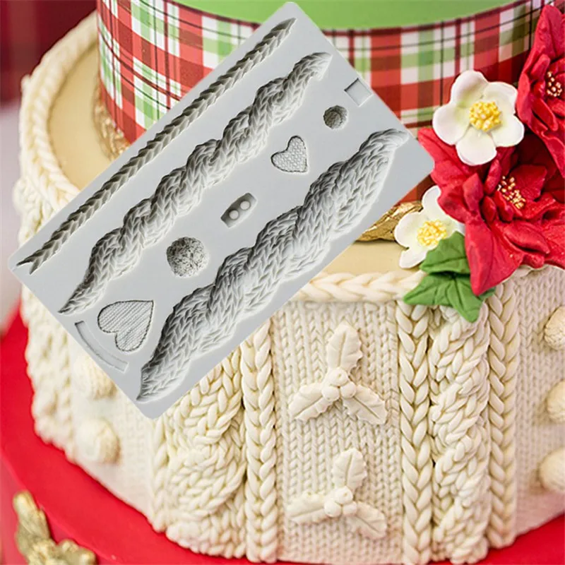 Свитер Fondant (сахарная) впечатление коврик силиконовые формы для трафарет