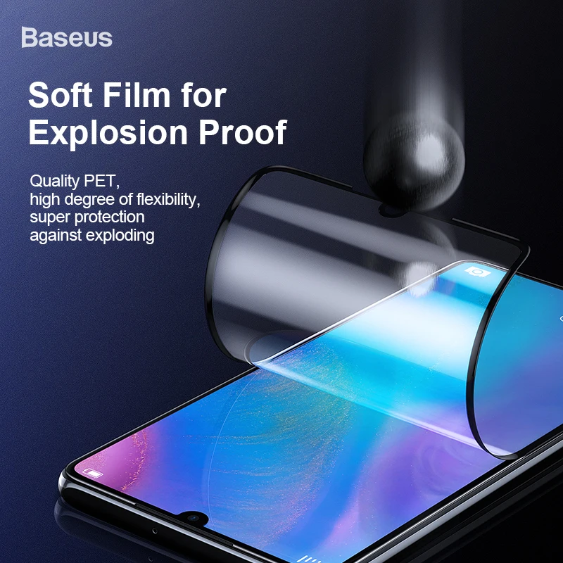 Baseus 0,15 мм ультра тонкий мягкий протектор экрана для huawei P30 полноэкранный изогнутый противовзрывная Защитная пленка для Защитное стекло для телефона пленка