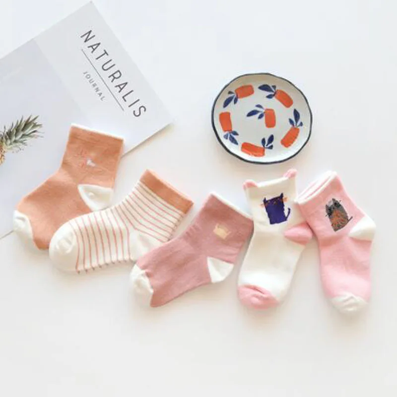 Носки для маленьких мальчиков 5 пар детских осенне-зимних носков с героями