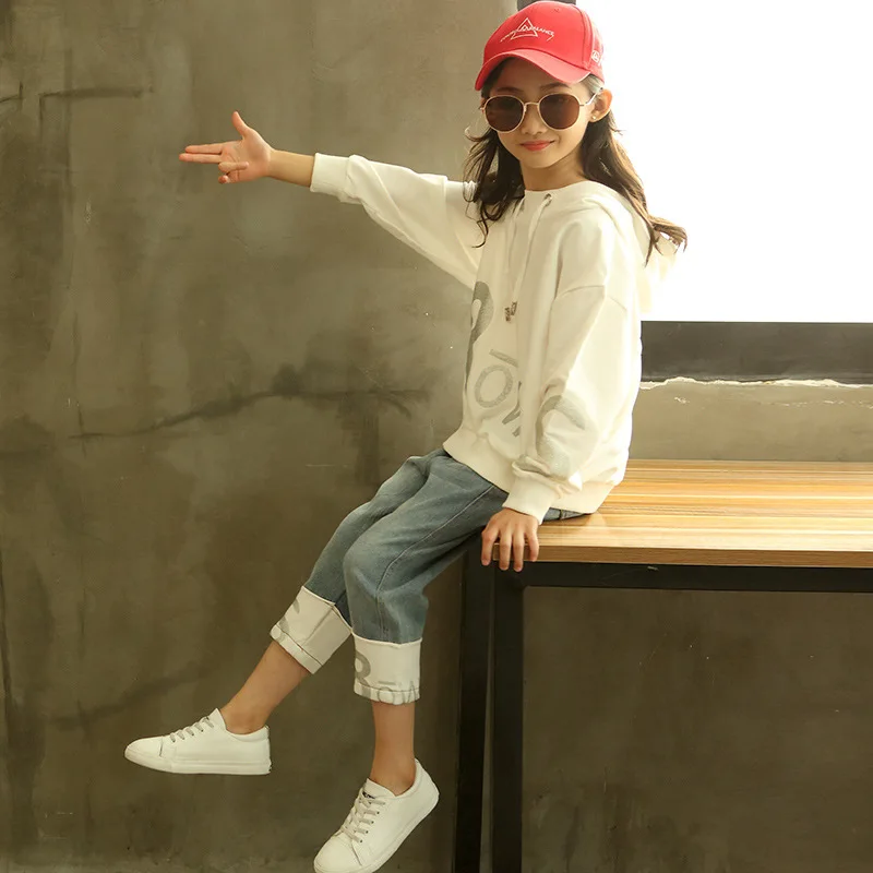 Новинка 2019 спортивный костюм для девочек комплекты одежды детей спортивная