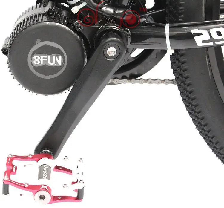 Ebike черный/белый цвет 48 в 750 Вт Mosso 29er Bafang Средний приводной двигатель + литиевая