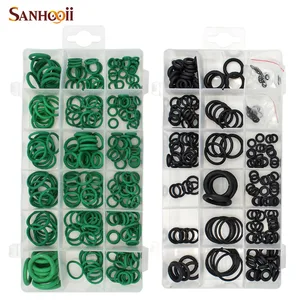 Комплект уплотнительных колец SANHOOII, черные и зеленые метрические уплотнительные кольца из нитрилового каучука, 36 размеров, маслостойкие прокладки 495 шт. + 270 шт.