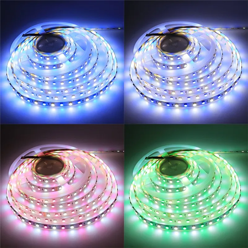 RGBW RGBWW Светодиодная лента 5050 SMD Водонепроницаемая 12В DC 60LED/M RGB лампа диод | Лампы и