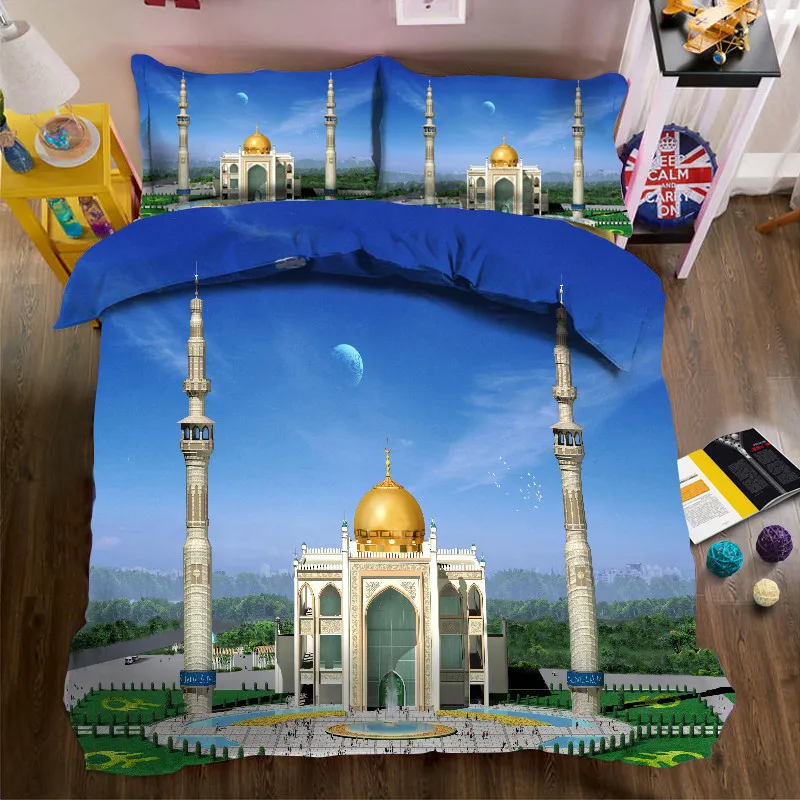 2017 City 3D printing Bedding Sets Super king size duvet cover bedlinens Bedclothes | Дом и сад