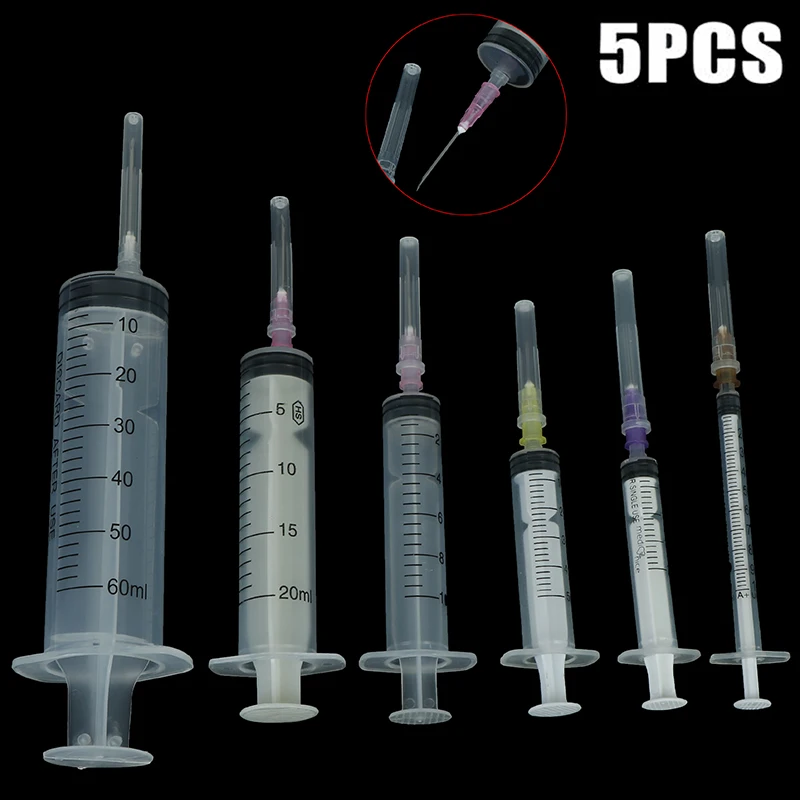 Горячая продажа 5 шт промышленный шприц с крышкой инъекции Наконечник иглы