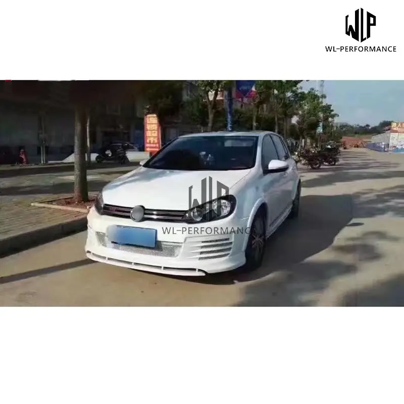 Golf 6 PP Неокрашенный автомобильный комплект кузова передний задний бампер боковые юбки колеса брови для Volkswagen VW Golf 6 MK6 Revozport Стиль