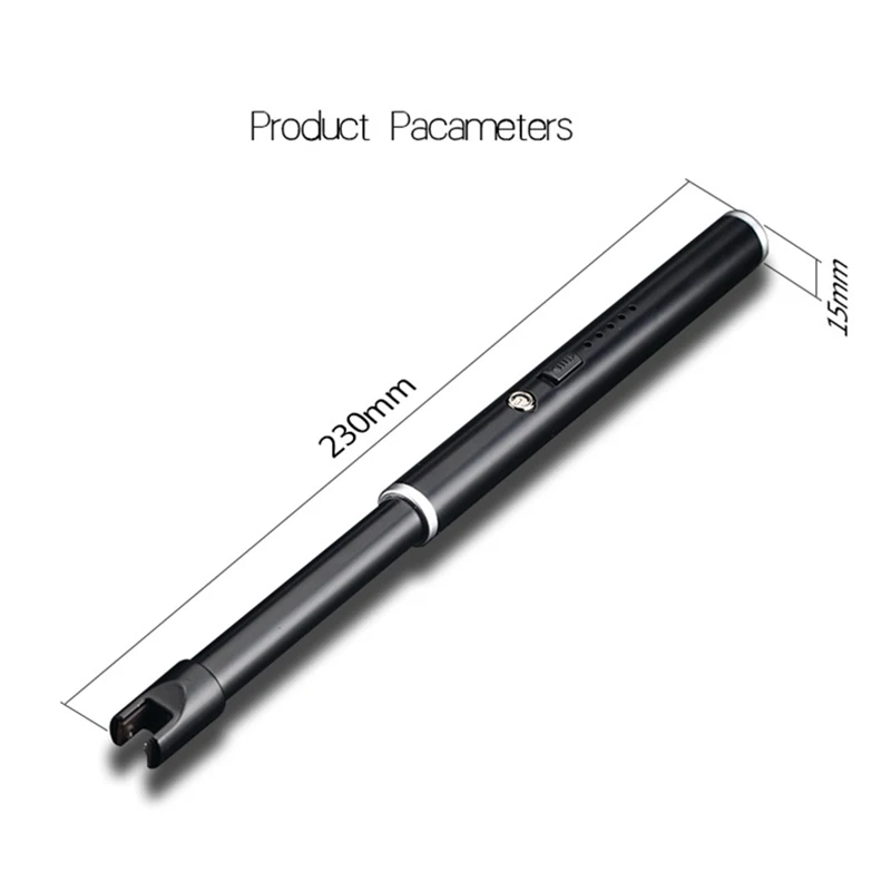 Зажигалка дуговая аккумуляторная с индикатором заряда и двойным