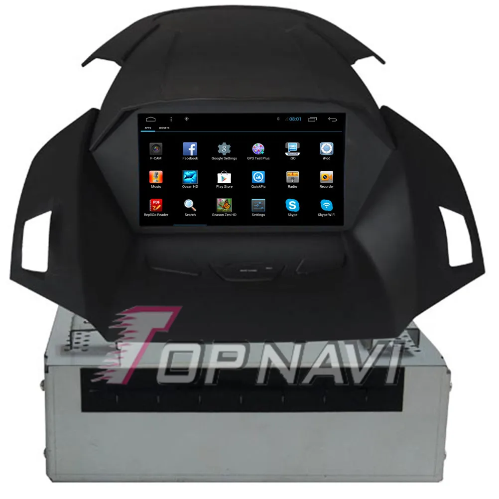 Topnavi 8 &quotчетырехъядерный Android 6 0 Автомобильный GPS-навигатор для Ford Kuga Авторадио
