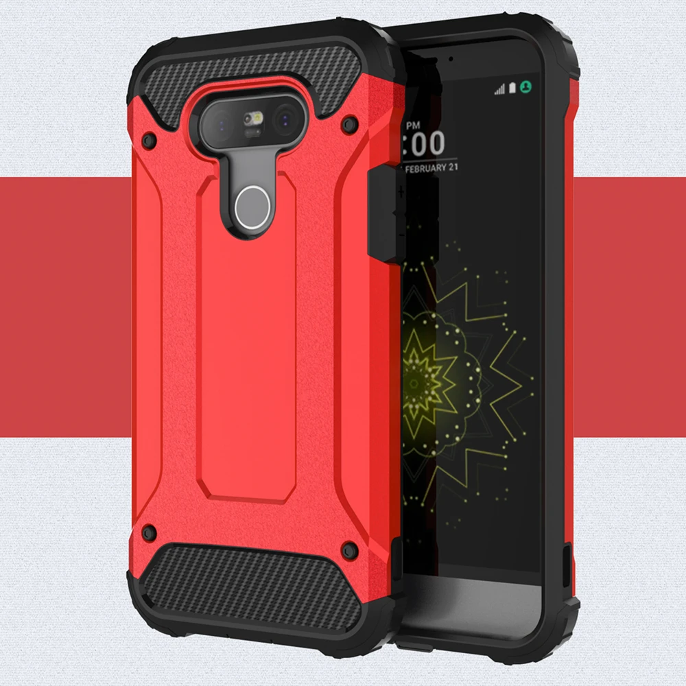 Wolfrule СПС чехол для телефона lg g5 чехол противоударный силиконовый бронированный из твердого пластика задний Чехол для lg g5 lgg5 защитный чехол h850 funda - Цвет: Red
