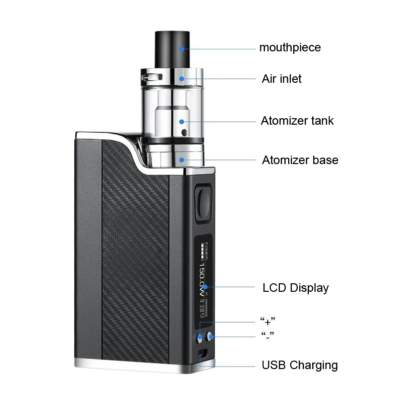 Электронная сигарета Vaper Mod Kit 150 Вт жидкая электронная 1500 мАч электронные