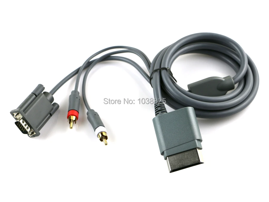 Новый HD Тонкий Видео Аудио AV PC монитор VGA кабель 2 RCA аудио шнур коннектор в 1 для Xbox