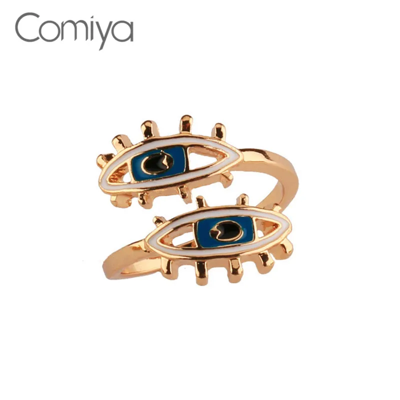 Женское кольцо на палец Comiya Bague Argent золотого цвета с большими глазами|Кольца| |