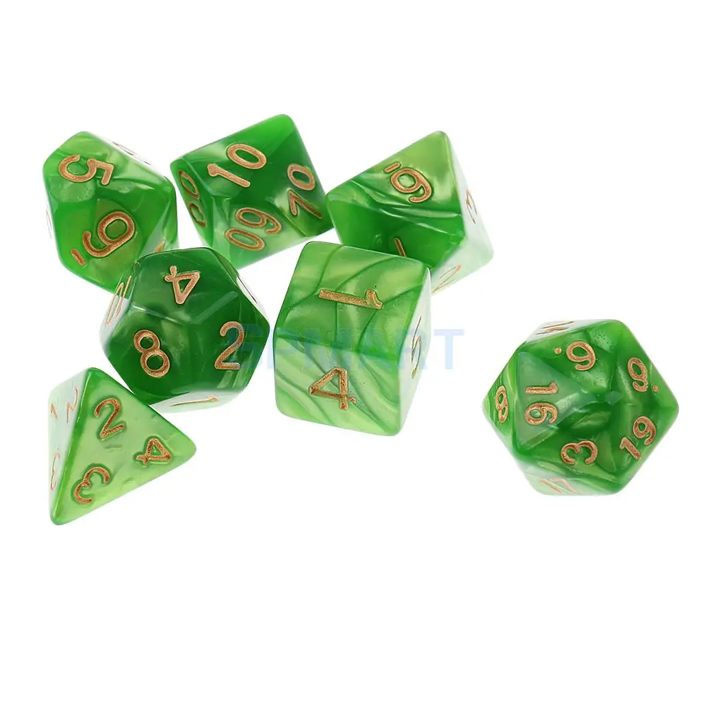 14 шт. многогранные игральные кости D20 D12 D10 D8 D6 D4 16 мм для подземей и Драконов |