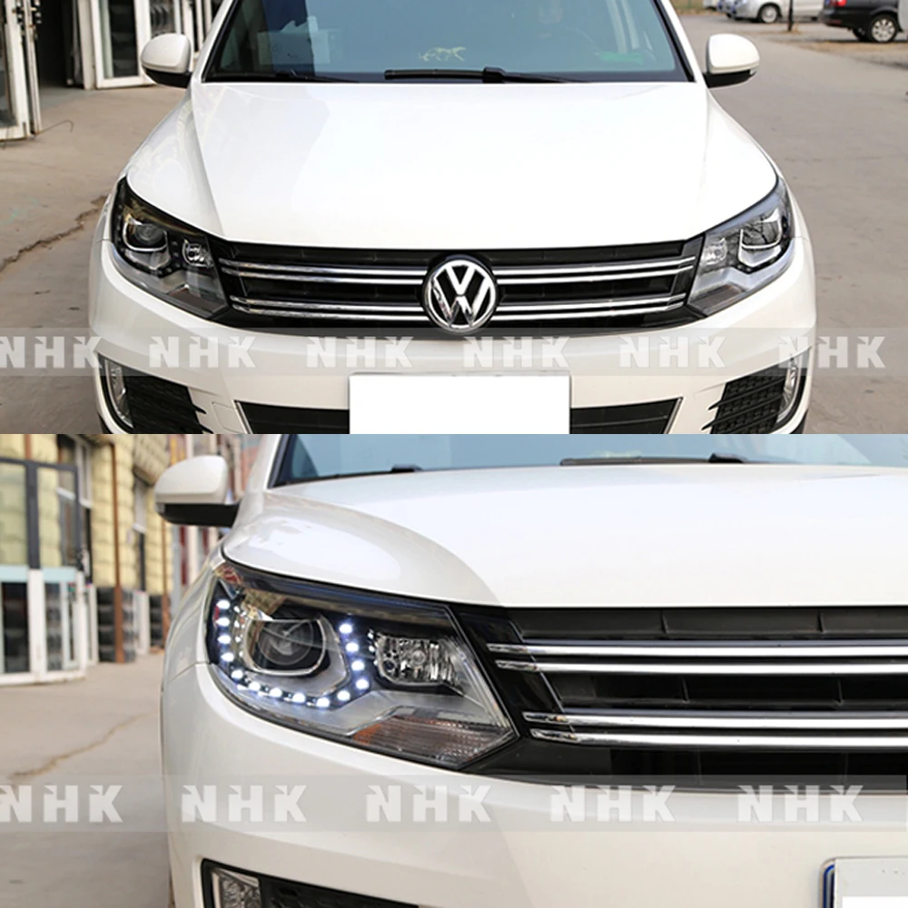 Фары автомобиля фары высокой лайнер лампы обновления для Tiguan без повреждений HID