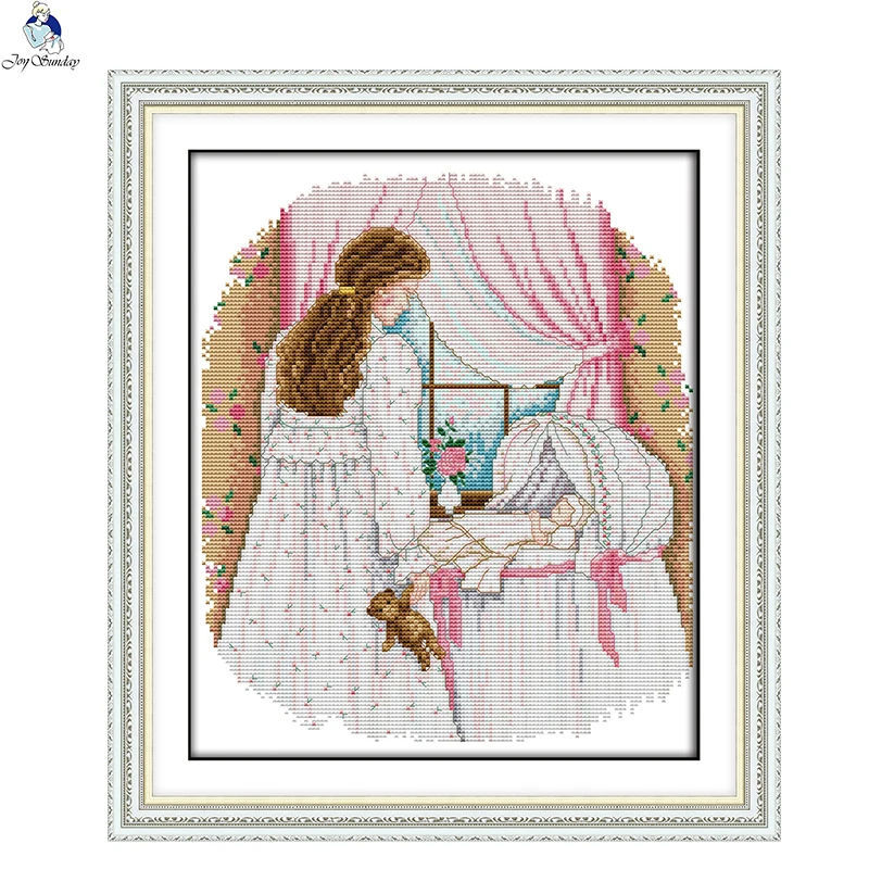 JoySunday наборы для вышивки крестиком набор рукоделия Павлин Девочка Малыш Любовь