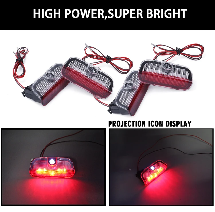 12V Красный Автомобильный бортовой светильник логотип затемненный Led дверь
