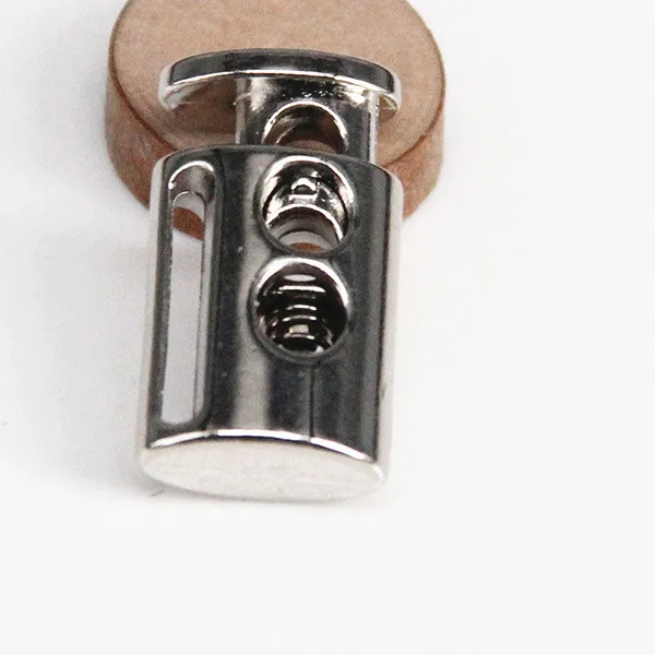 100 шт Серебряный тон металлическая пробка тумблер Пряжка веревка зажим шнура