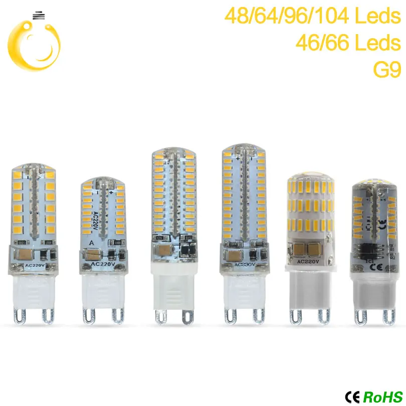 5 шт. DC12V AC220V G4 G9 Светодиодная лампа SMD2835 3014 4014 LED теплый белый/холодный белый led 360