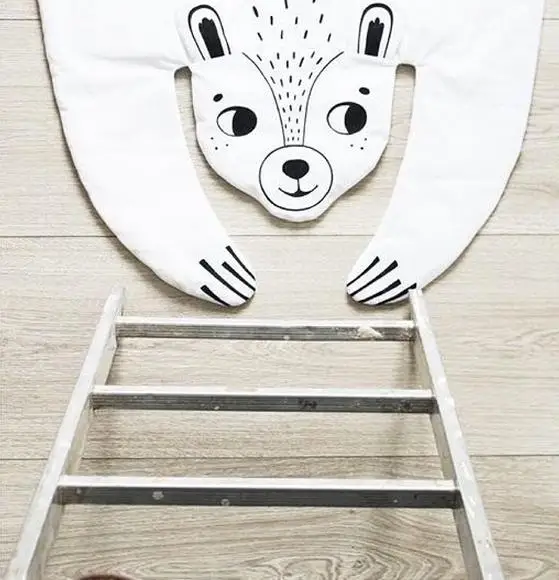 

Thin soft Baby Bear Mats Kids Paw Sofa Lovely Toddler Blanket sleeping Cover Climbing Developing Toy Carpet tapis lapin Cushion