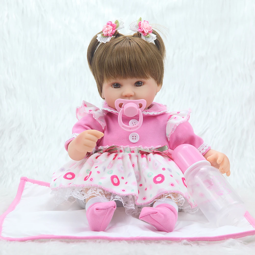 Кукла Bebe возрождение 40 см силиконовое 16 дюймов Детская кукла игрушка для девочки