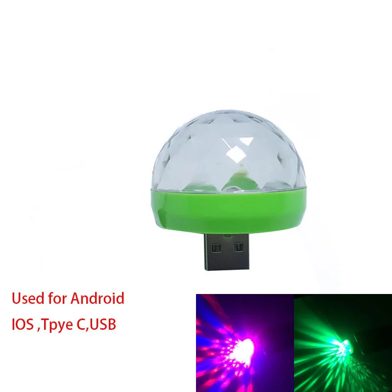 Потрясающие светодиодный Автомобильный USB атмосферный свет DJ RGB мини красочная