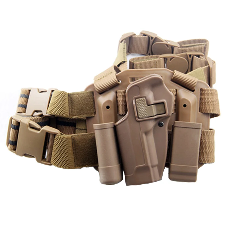 

Military Gun Leg Holster Gun Carry Case Tactical Right / Left Thigh Holster for Beretta 92 96 M9 Pistol With Magazine Pouch